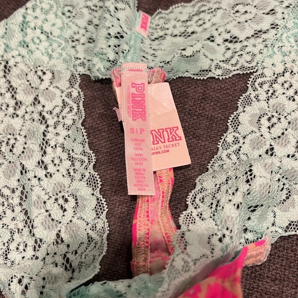 NWT Victoria secret pink vintage throw back cheetah thong size small - Picture 2 of 2